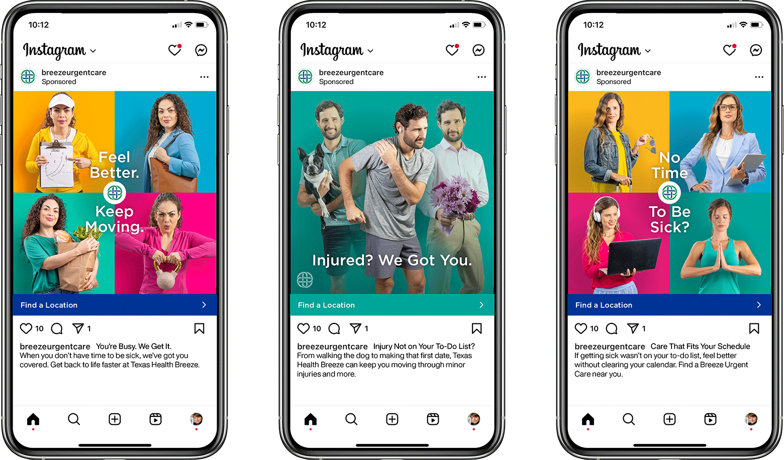 Breeze social media posts